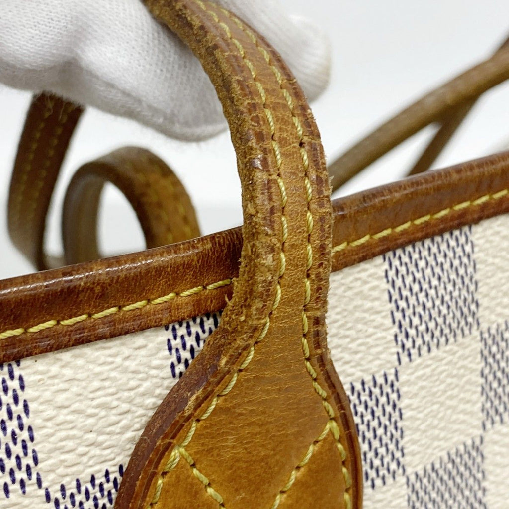 Louis Vuitton Tote Damier Azur Neverfull MM White — view 9