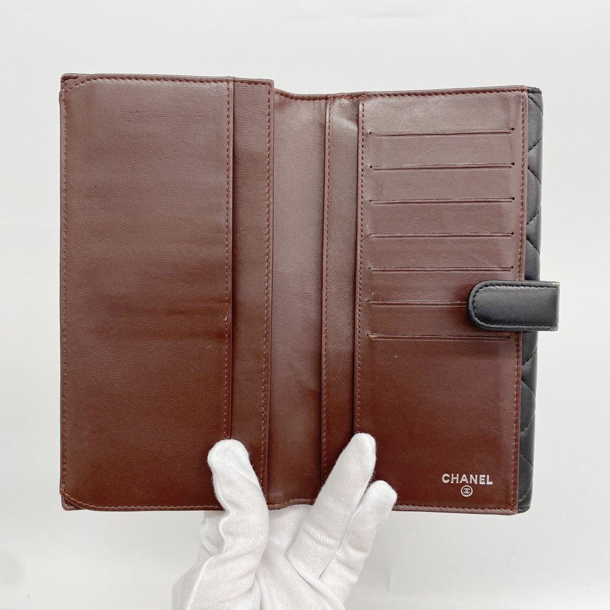 Chanel Wallet Quilted Lambskin Black Silver — view 3