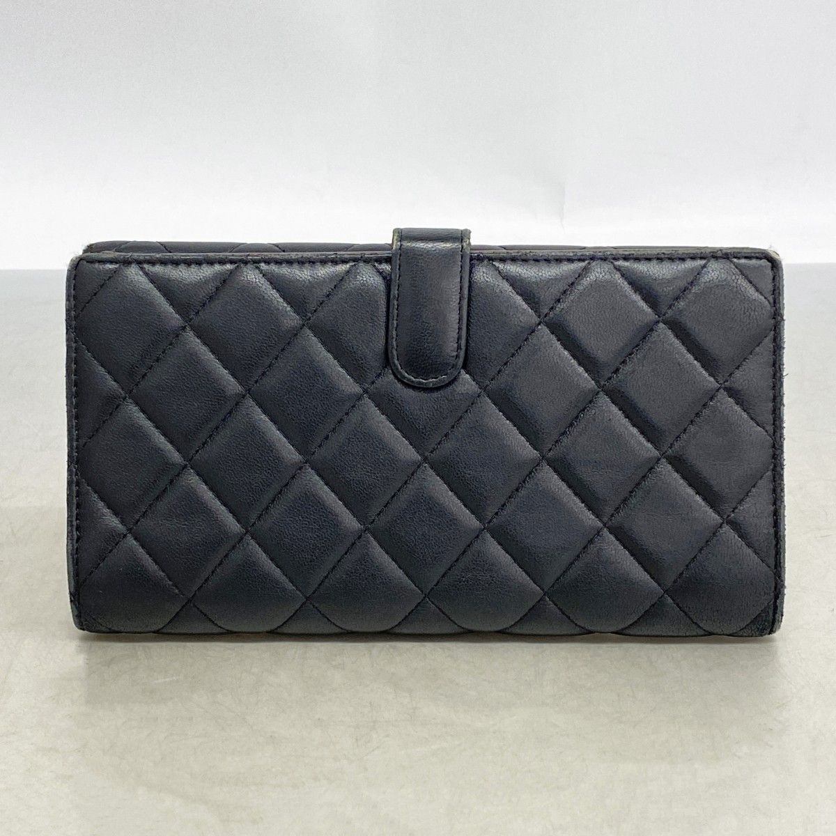 Chanel Wallet Quilted Lambskin Black Silver — view 9