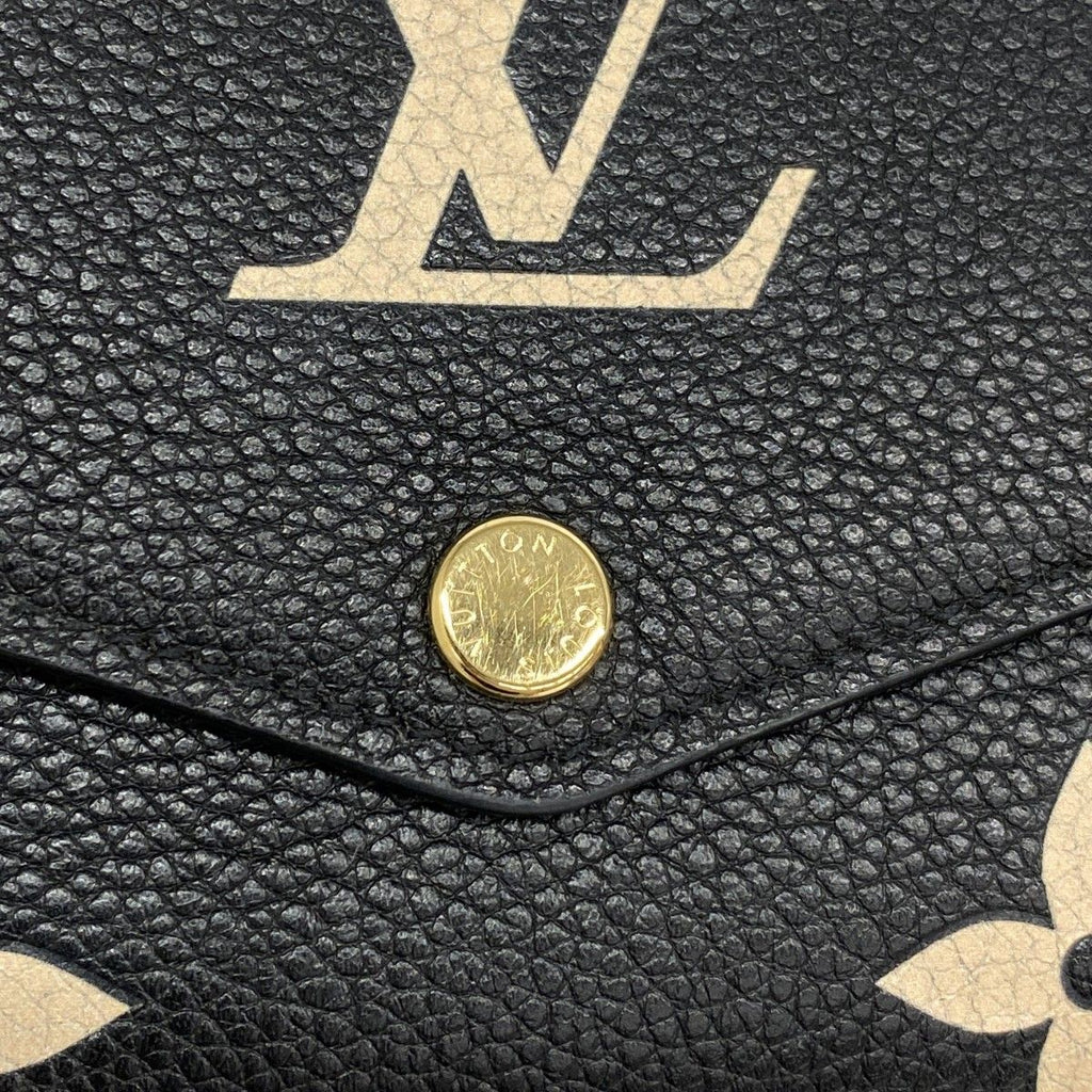 Louis Vuitton Wallet Monogram Empreinte Bicolor Portefeuille Sarah Black Beige — view 7