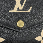 Louis Vuitton Wallet Monogram Empreinte Bicolor Portefeuille Sarah Black Beige — view 7