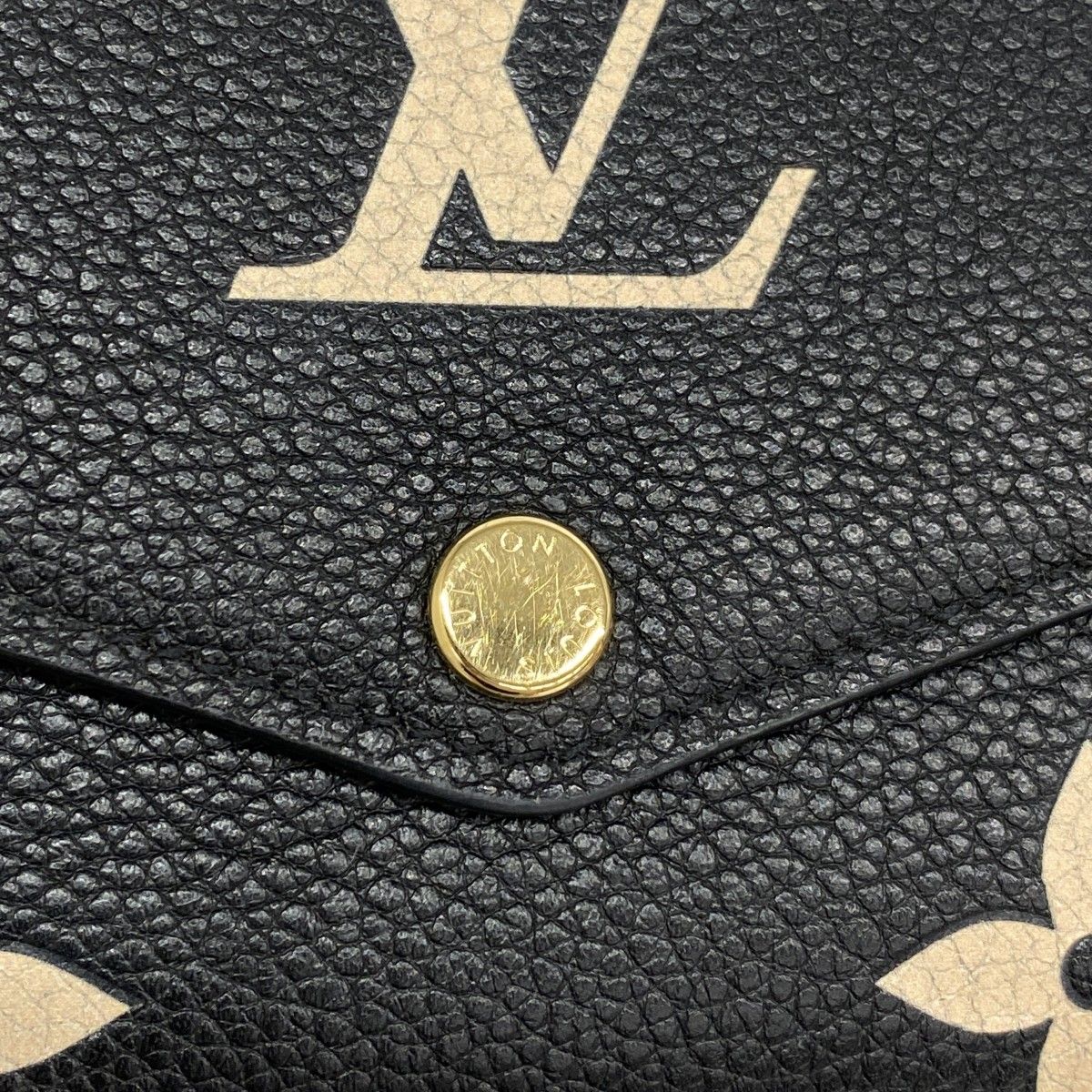 Louis Vuitton Wallet Monogram Empreinte Bicolor Portefeuille Sarah Black Beige — view 7