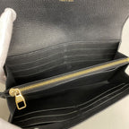 Louis Vuitton Wallet Monogram Empreinte Bicolor Portefeuille Sarah Black Beige — view 3