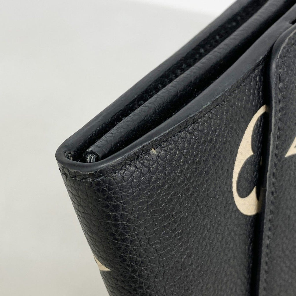 Louis Vuitton Wallet Monogram Empreinte Bicolor Portefeuille Sarah Black Beige — view 5