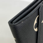 Louis Vuitton Wallet Monogram Empreinte Bicolor Portefeuille Sarah Black Beige — view 5