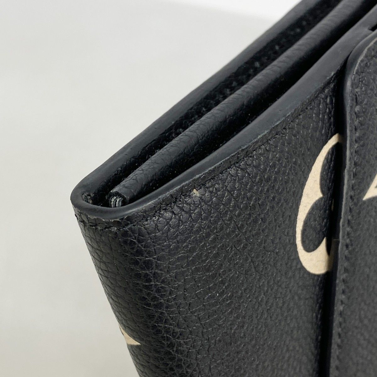 Louis Vuitton Wallet Monogram Empreinte Bicolor Portefeuille Sarah Black Beige — view 5
