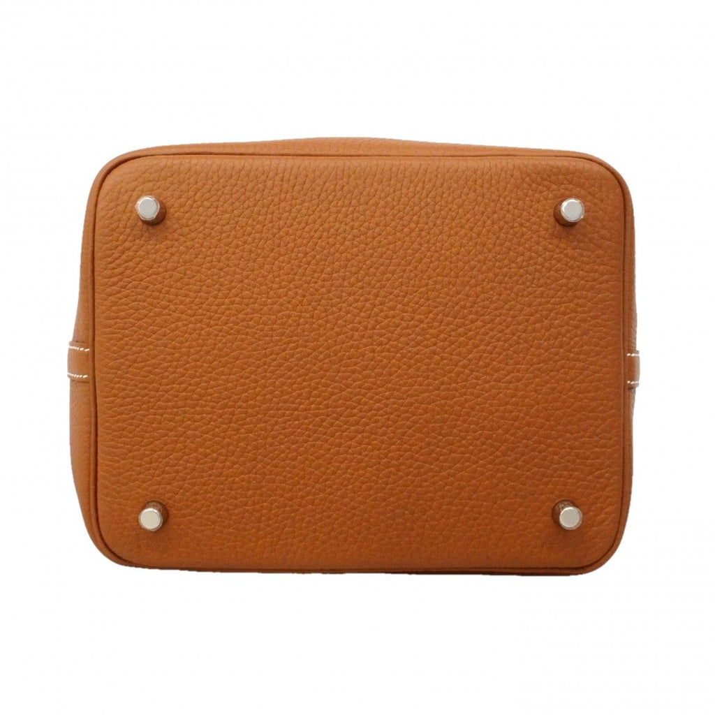 Hermes Handbag Picotin Lock MM Taurillon Clemence Gold — view 3