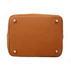 Hermes Handbag Picotin Lock MM Taurillon Clemence Gold — view 3