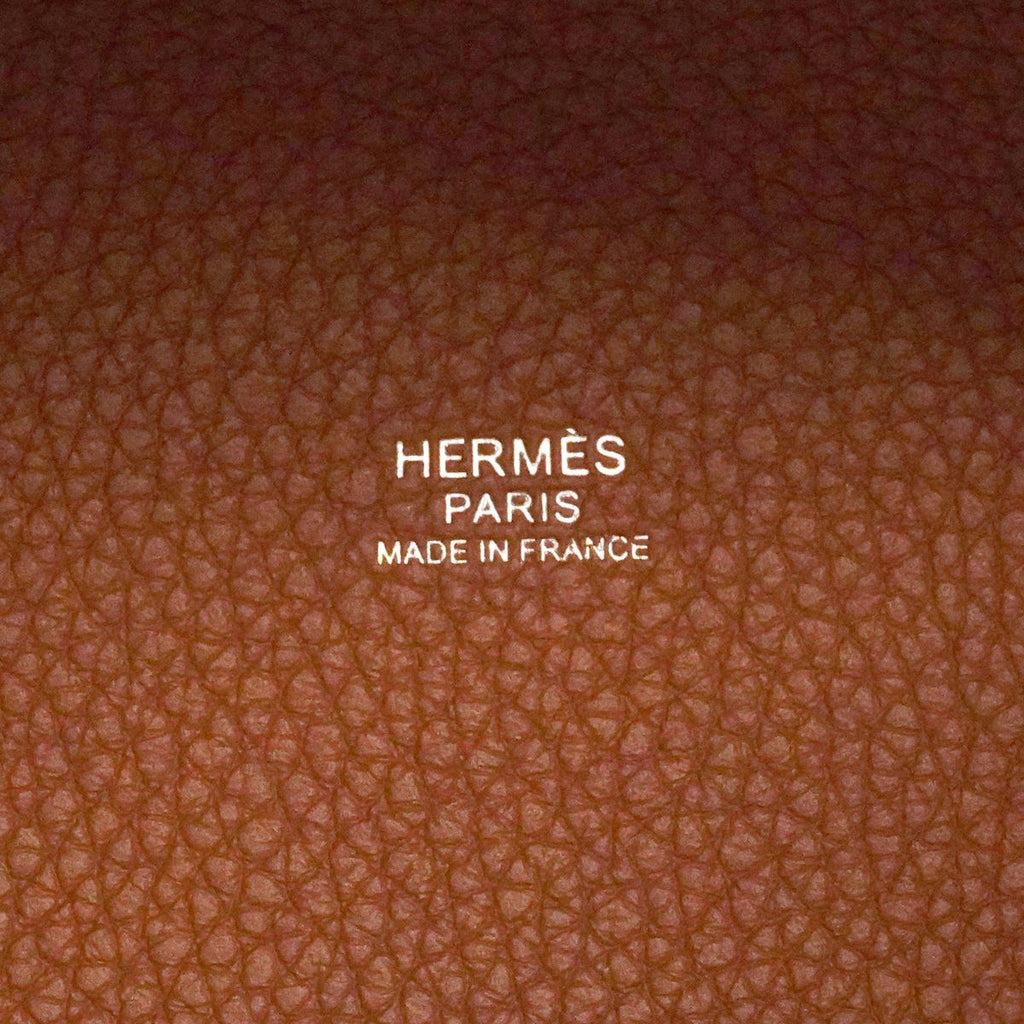 Hermes Handbag Picotin Lock MM Taurillon Clemence Gold — view 5