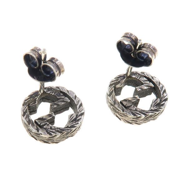 Gucci Interlocking Earrings Silver — view 4