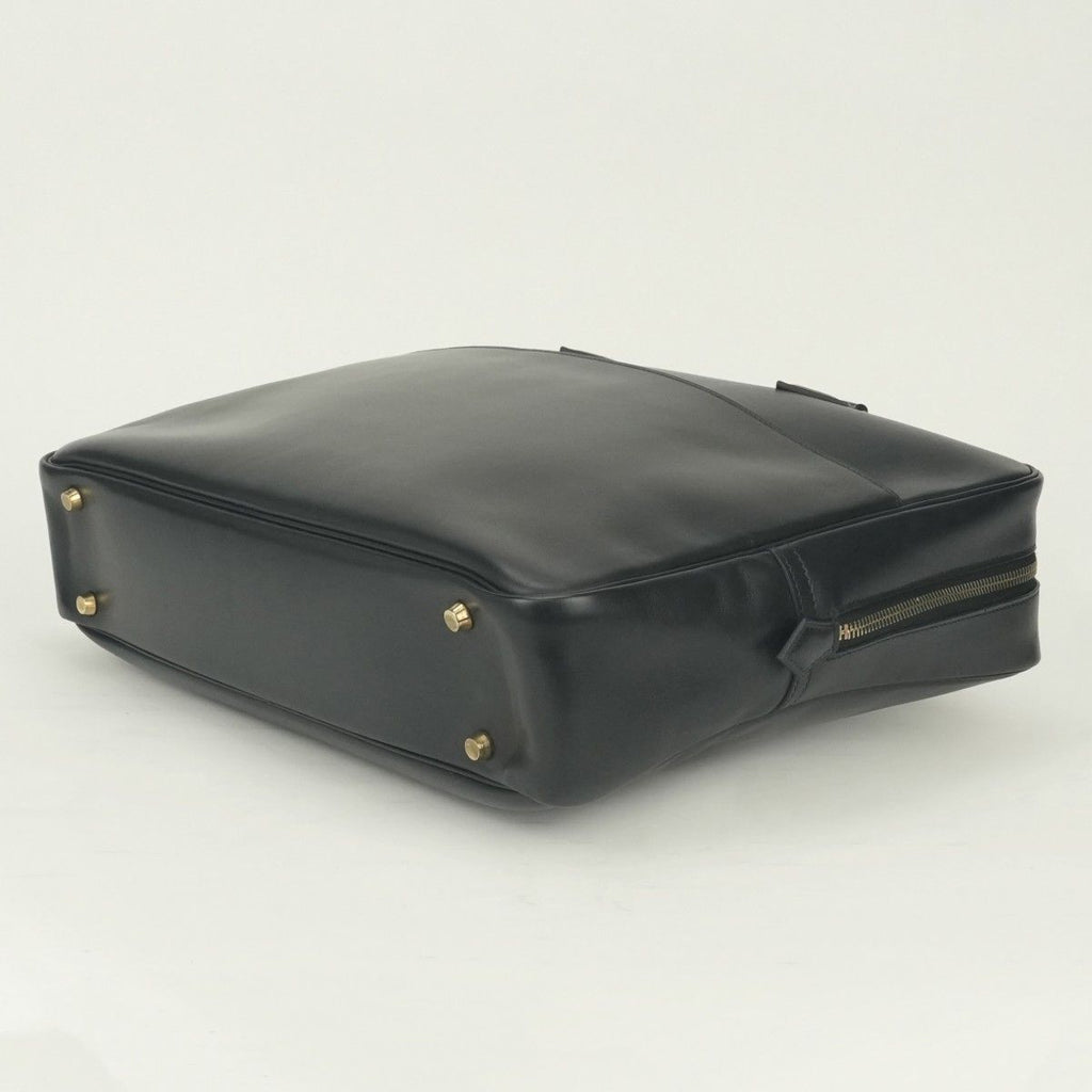 Hermes Plume Doc 38 Business Briefcase Box Calf Noir Black Silver