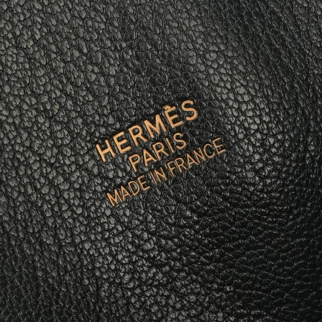 Hermes Plume Doc 38 Business Briefcase Box Calf Noir Black Silver