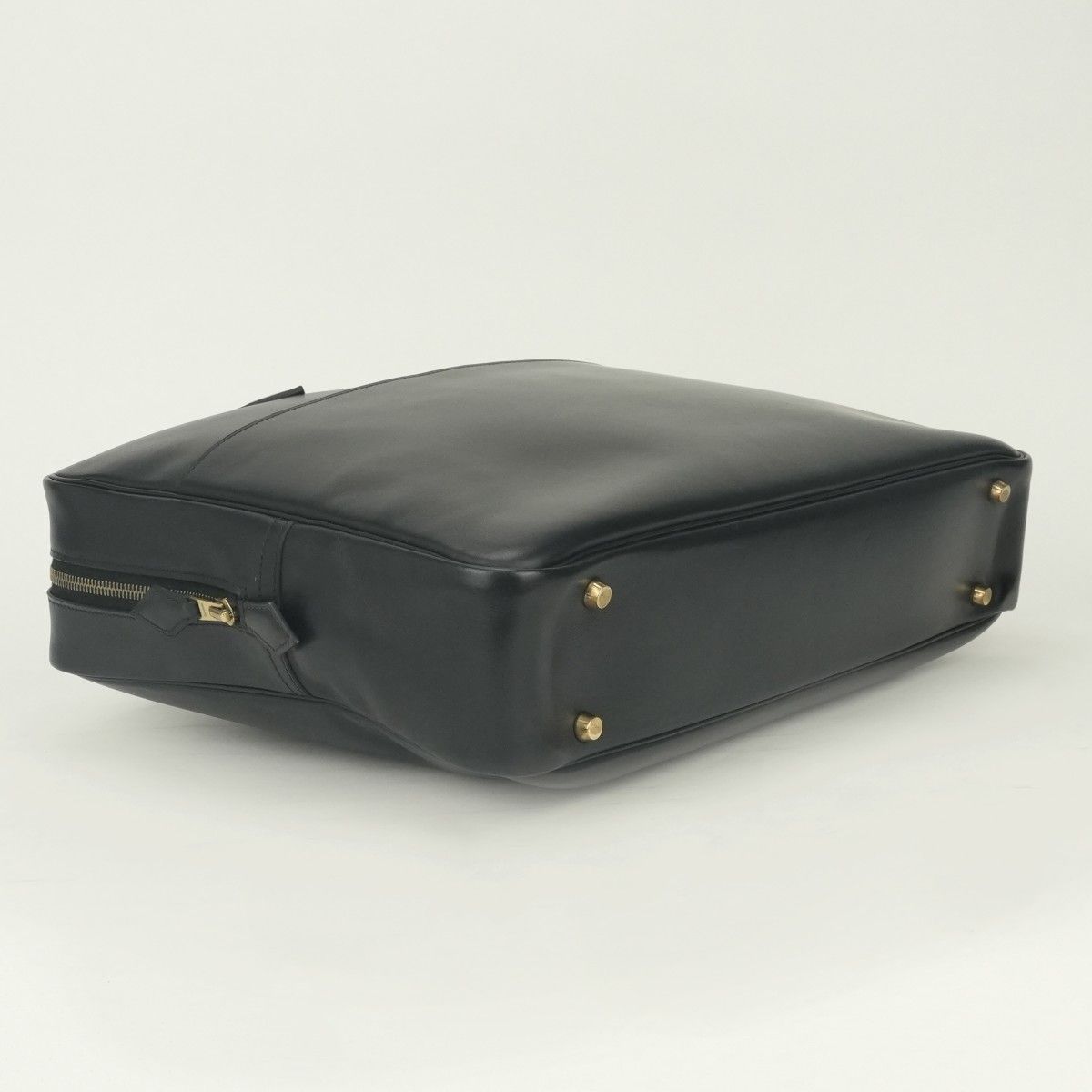 Hermes Plume Doc 38 Business Briefcase Box Calf Noir Black Silver