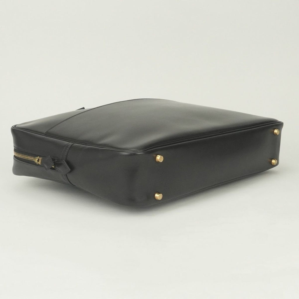 Hermes Plume Dog 38 Business Briefcase Box Calf Havana Brown Gold — view 6