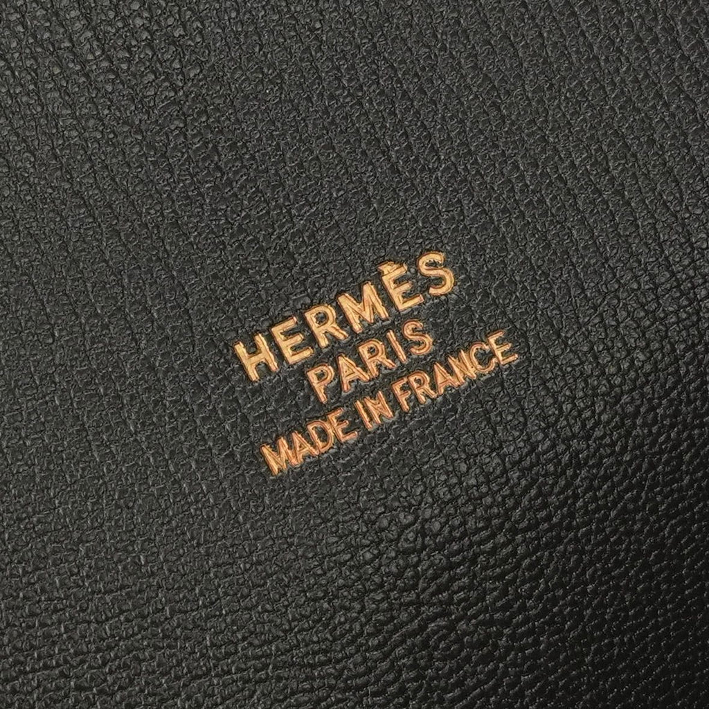 Hermes Plume Dog 38 Business Briefcase Box Calf Havana Brown Gold — view 7