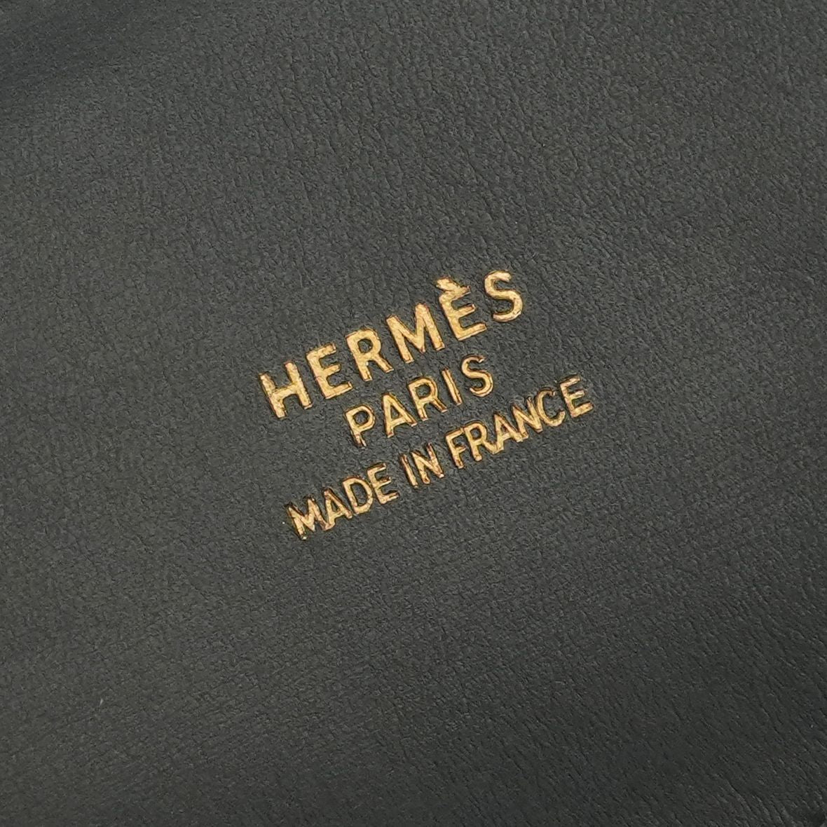 Hermes White Bus GM Business Briefcase Box Calf Noir Black Gold — view 7
