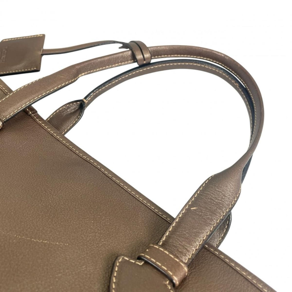 Loewe Calfskin Heritage Made Tall Tote Beige — view 9