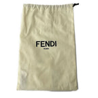 Fendi Shoulder Strap You Ivory Dark Green Pink Flower Studs Leather — view 5