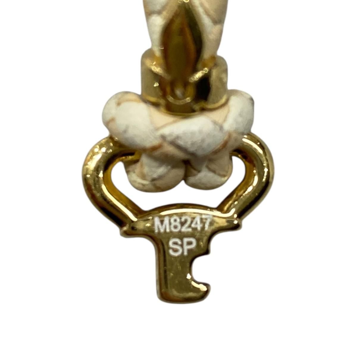 Louis Vuitton Bracelet LV Quick It LV Logo Leather Ivory Beige Gold — view 8