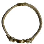 Louis Vuitton Bracelet LV Quick It LV Logo Leather Ivory Beige Gold — view 4