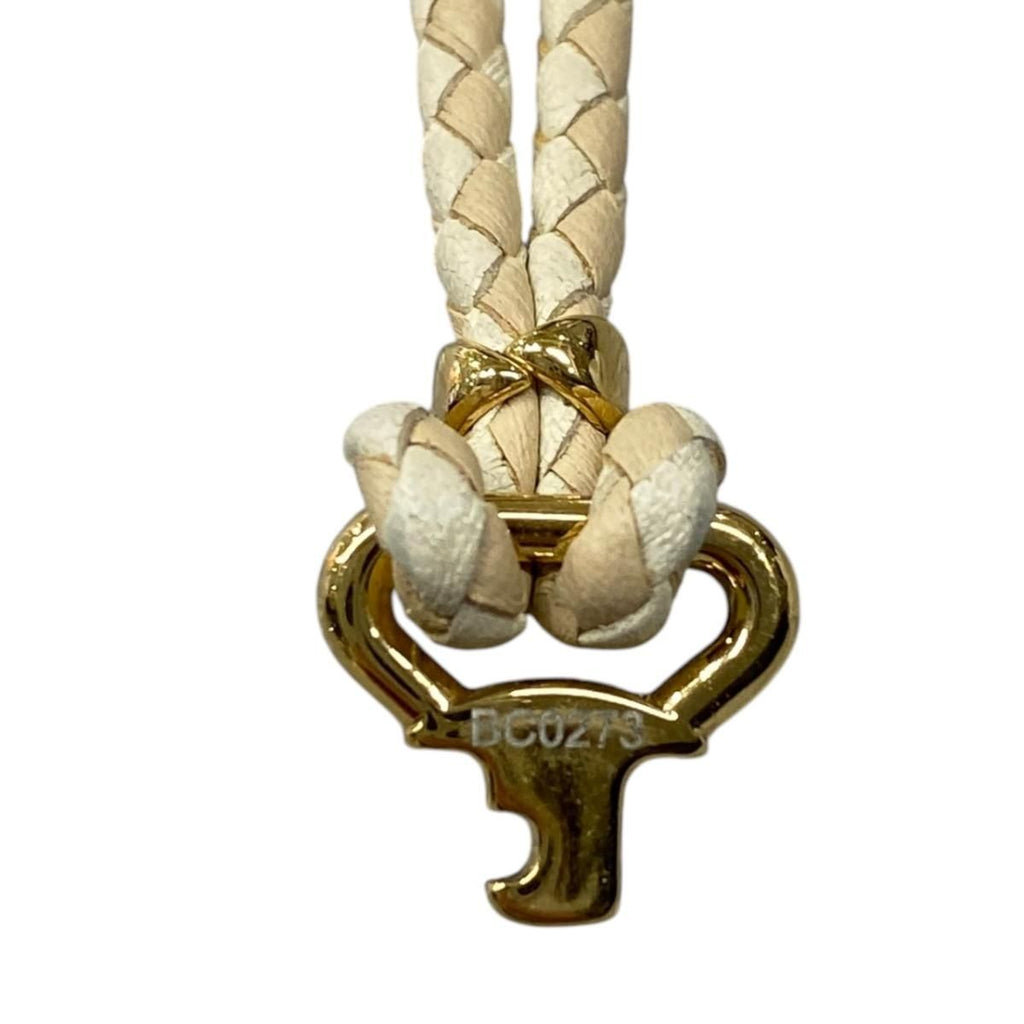 Louis Vuitton Bracelet LV Quick It LV Logo Leather Ivory Beige Gold — view 9