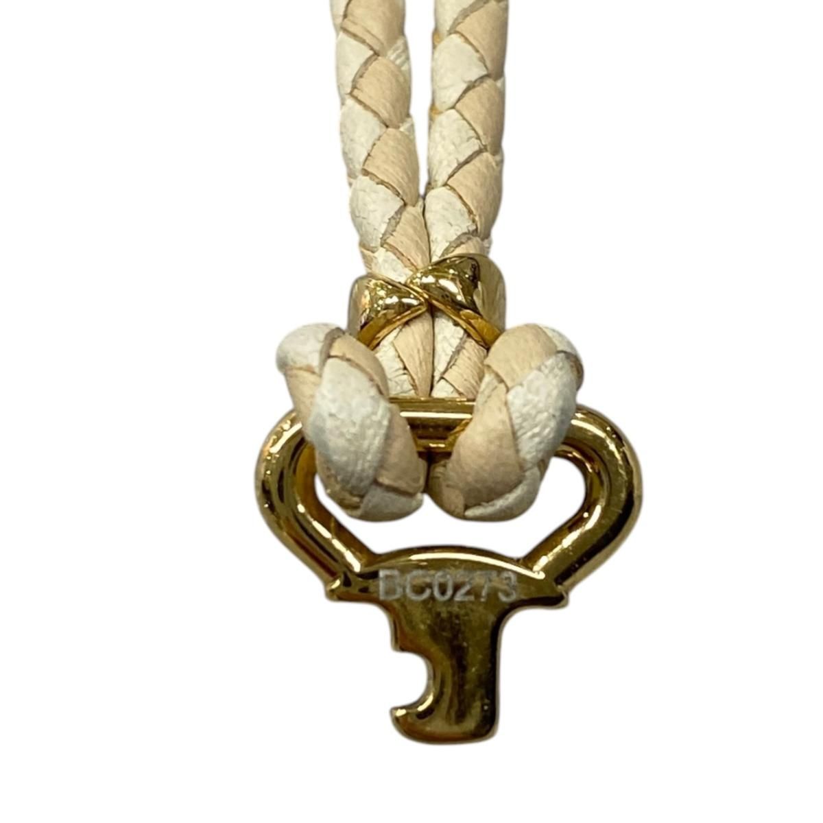Louis Vuitton Bracelet LV Quick It LV Logo Leather Ivory Beige Gold — view 9