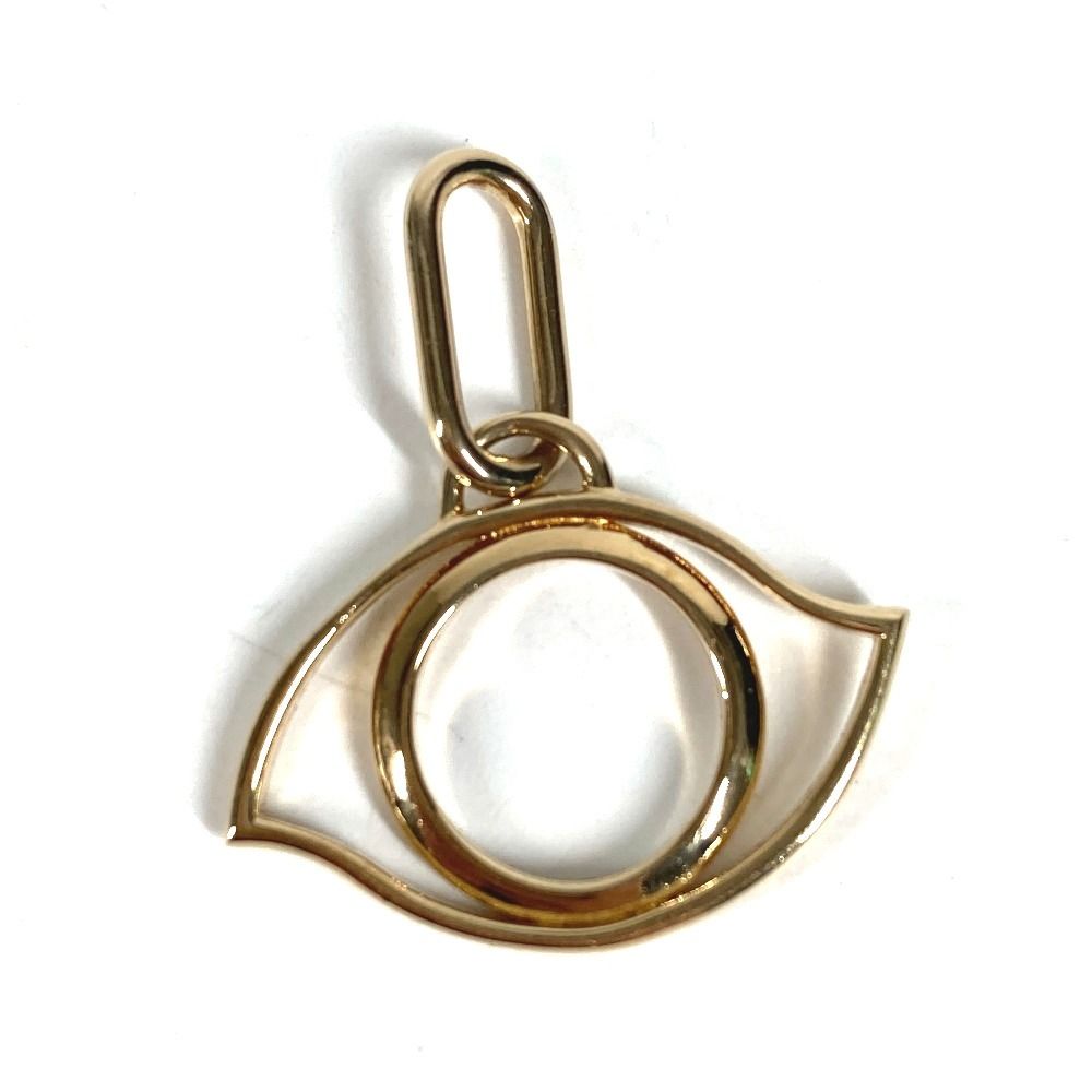 Hermes Pendant Curiosity Eye Charm Metal Gold