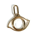 Hermes Pendant Curiosity Eye Charm Metal Gold