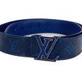 Louis Vuitton Belt Ceinture LV Initial Monogram Canvas Blue