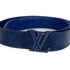 Louis Vuitton Belt Ceinture LV Initial Monogram Canvas Blue
