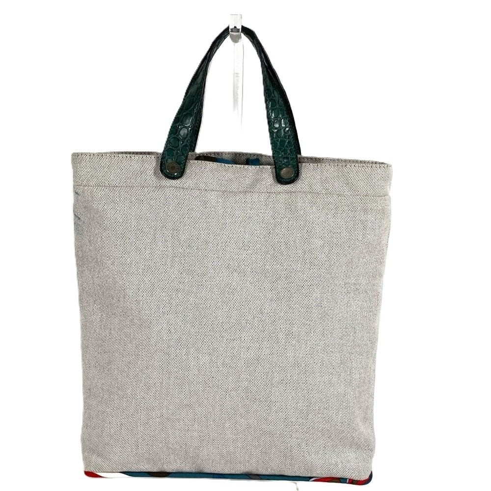 Hermes Handbag Petit Ash Canvas Green