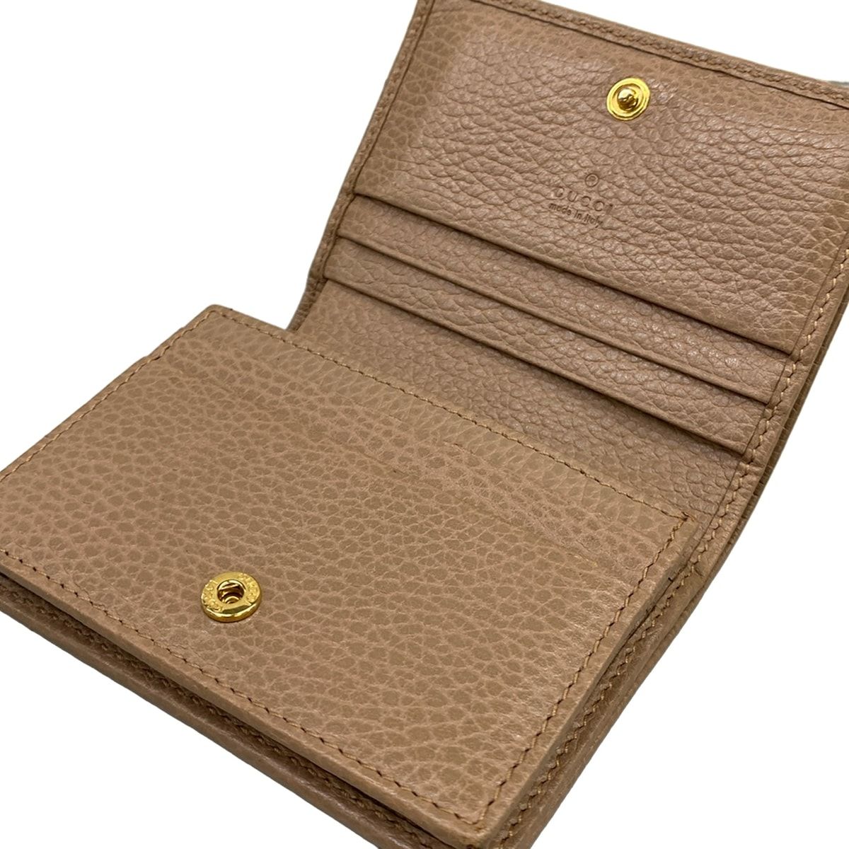 Gucci Bifold Wallet GG Marmont Light Brown Leather — view 3