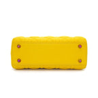 Dior Shoulder Bag Lady Dior Small Sani Yellow Cannage Lambskin Pink