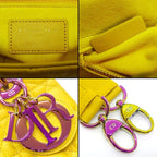 Dior Shoulder Bag Lady Dior Small Sani Yellow Cannage Lambskin Pink