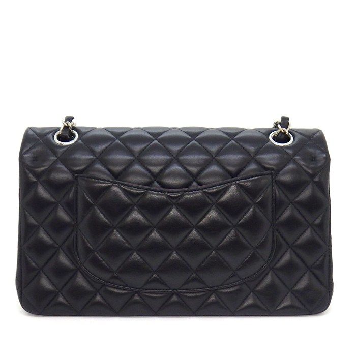 Chanel Shoulder Bag Quilted 25 11.12 Classic Black Bordeaux Lambskin — view 2