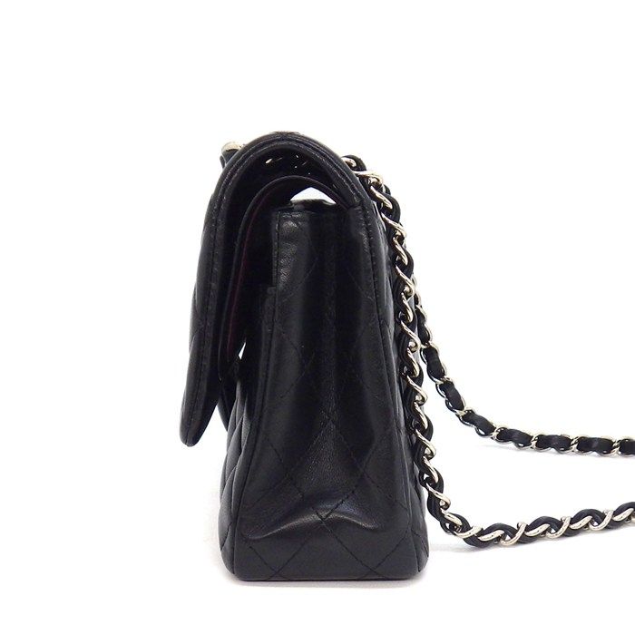 Chanel Shoulder Bag Quilted 25 11.12 Classic Black Bordeaux Lambskin — view 3