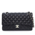 Chanel Shoulder Bag Quilted 25 11.12 Classic Black Bordeaux Lambskin