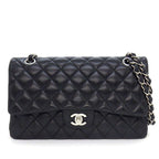Chanel Shoulder Bag Quilted 25 11.12 Classic Black Bordeaux Lambskin