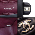 Chanel Shoulder Bag Quilted 25 11.12 Classic Black Bordeaux Lambskin — view 6