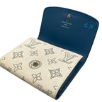 Louis Vuitton Bifold Wallet Mahina Portefeuille Iris Compact Snow Initial — view 3