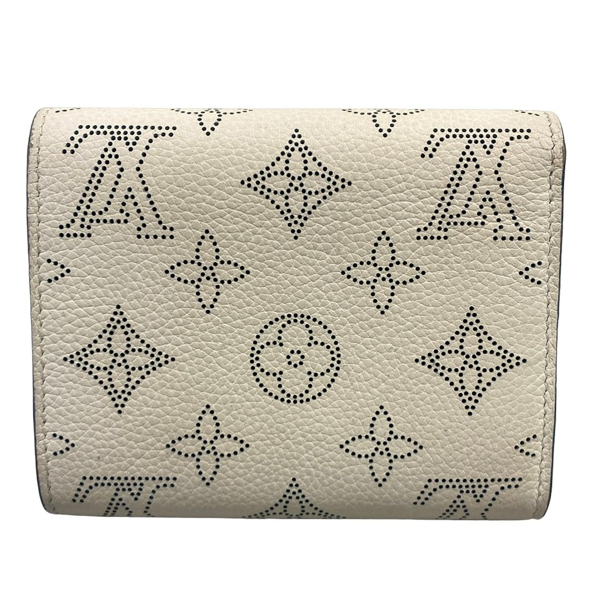 Louis Vuitton Bifold Wallet Mahina Portefeuille Iris Compact Snow Initial — view 2