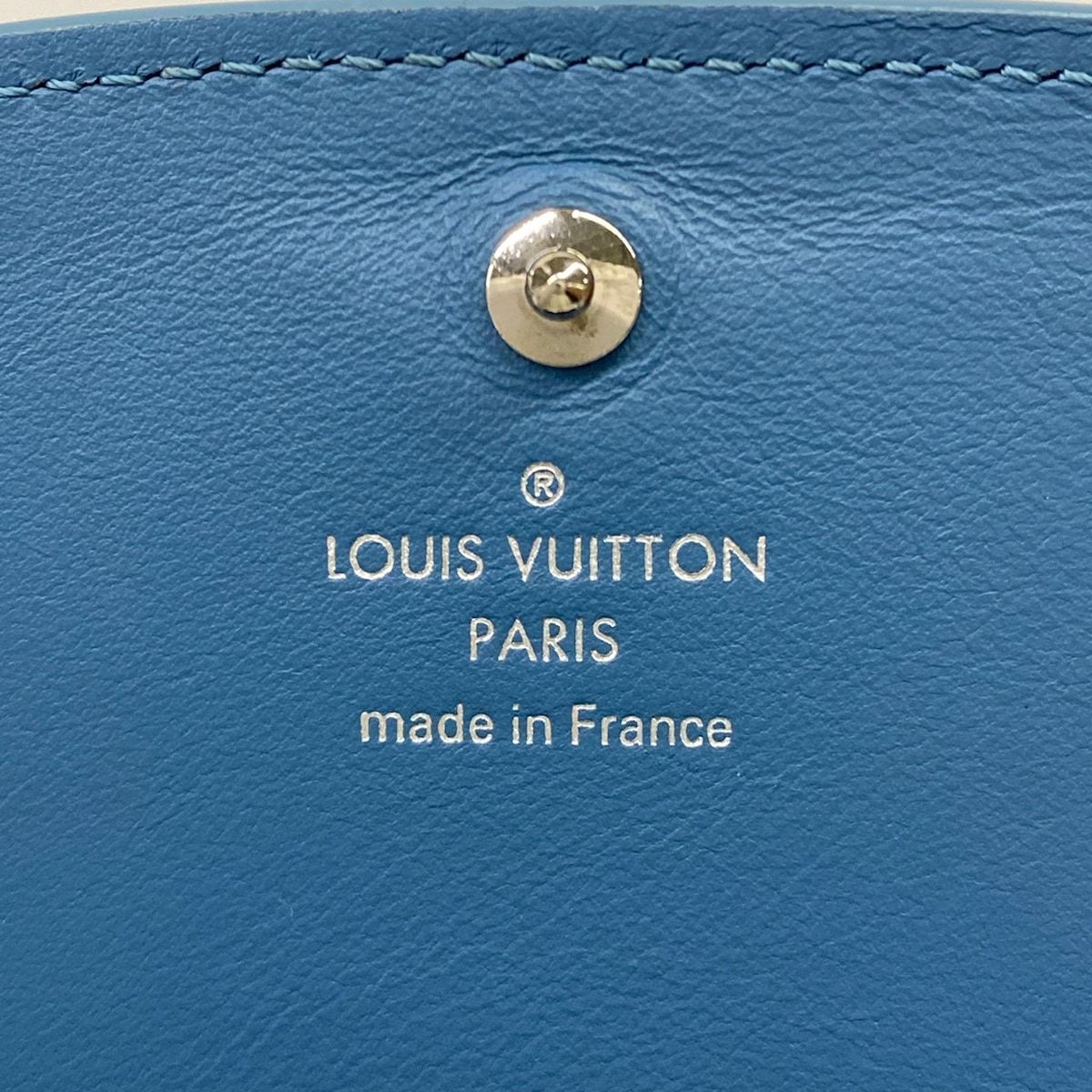 Louis Vuitton Bifold Wallet Mahina Portefeuille Iris Compact Snow Initial — view 6