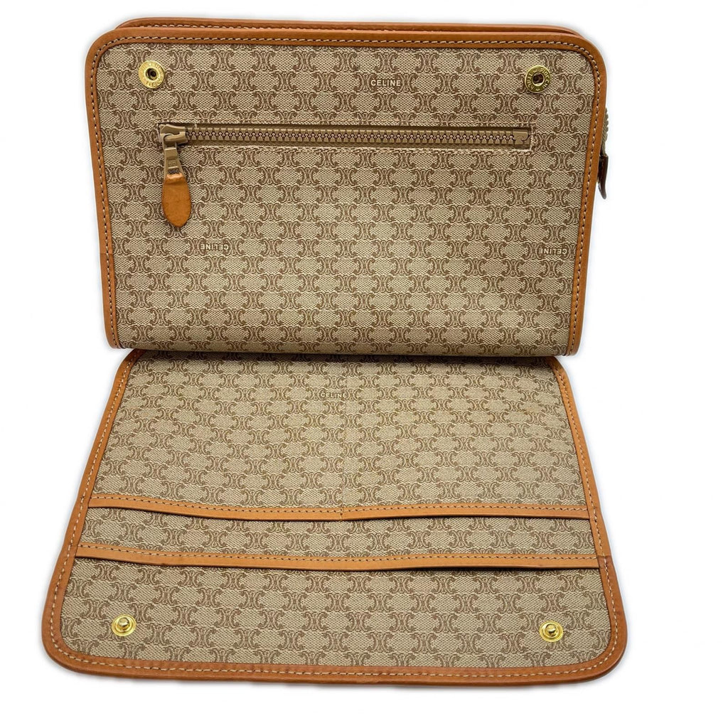 Celine Clutch Macadam Beige — view 6