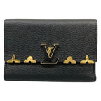 Louis Vuitton Trifold Wallet Capucines Portefeuille Compact Black Initial