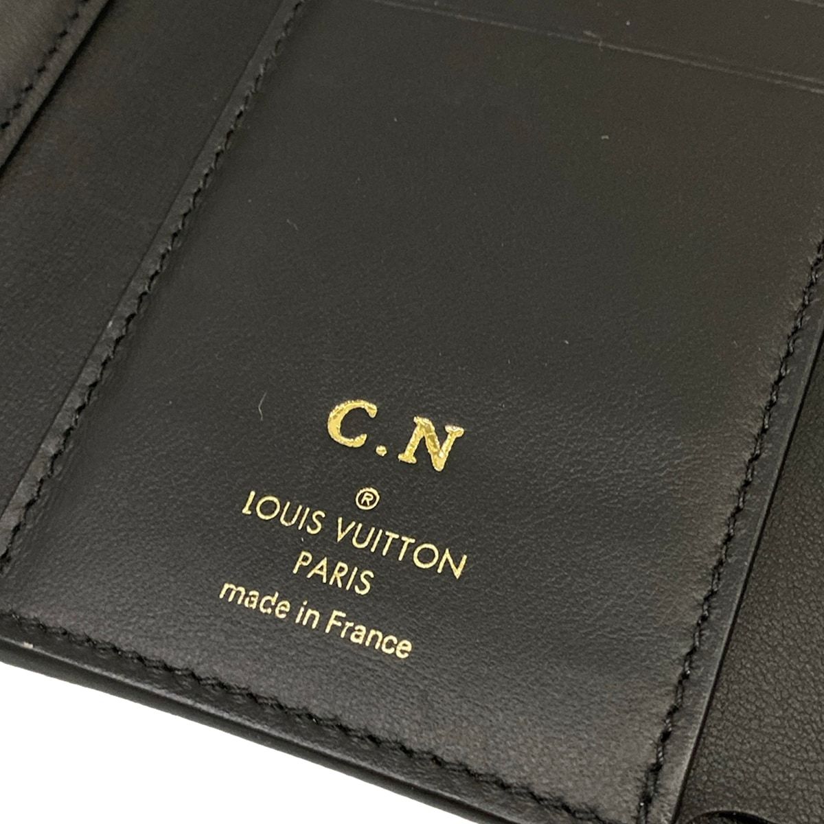 Louis Vuitton Trifold Wallet Capucines Portefeuille Compact Black Initial — view 5