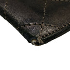Chanel Card Case Quilted Black Silver Lambskin — view 5