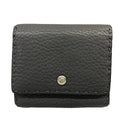 Fendi Bifold Wallet Dark Gray L-shaped Zipper Leather