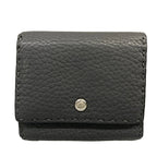 Fendi Bifold Wallet Dark Gray L-shaped Zipper Leather