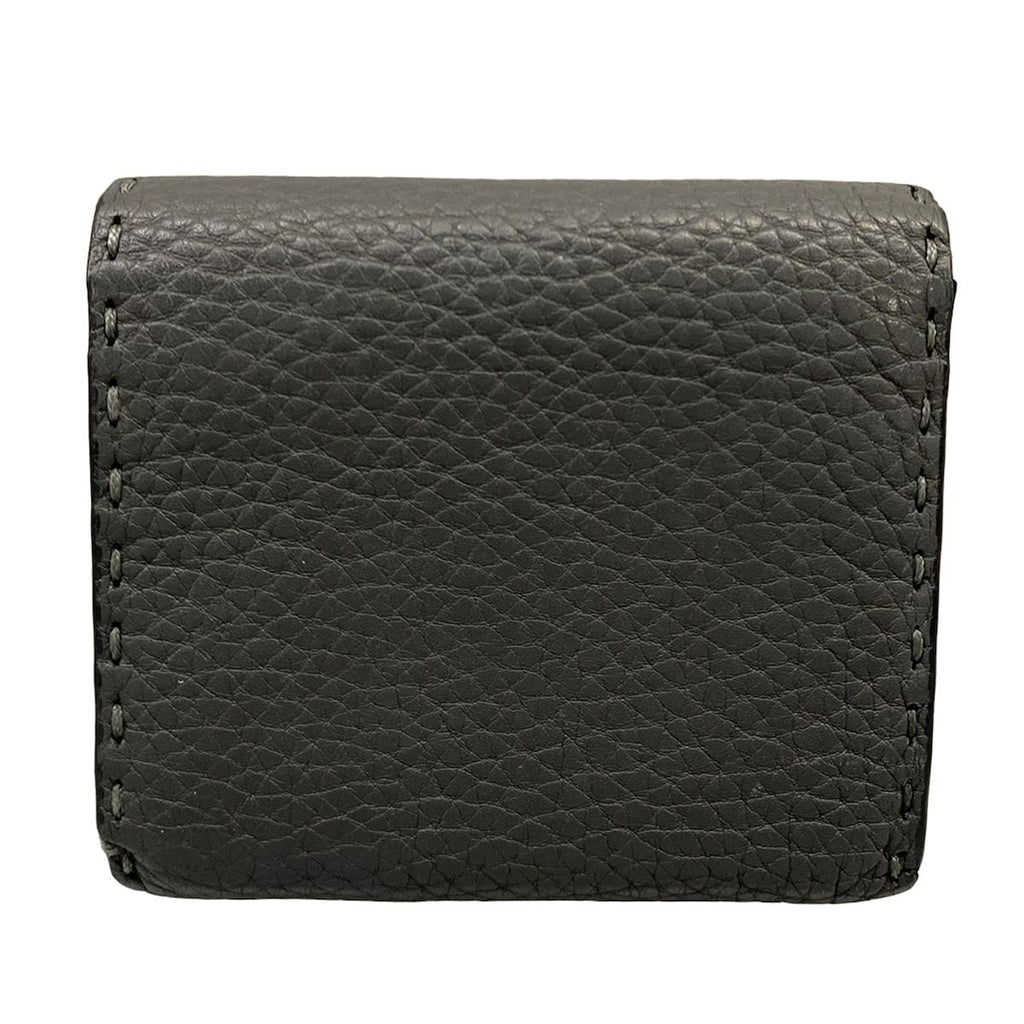 Fendi Bifold Wallet Dark Gray L-shaped Zipper Leather — view 2
