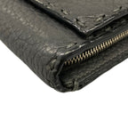 Fendi Bifold Wallet Dark Gray L-shaped Zipper Leather — view 6